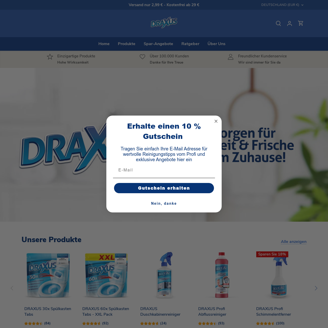 Unique Products Based German Website